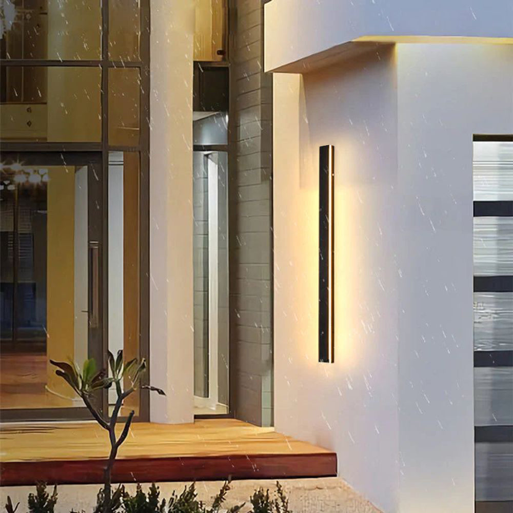 Aplique exterior LED negro de aluminio IP65 30-200cm moderno | Sansoti