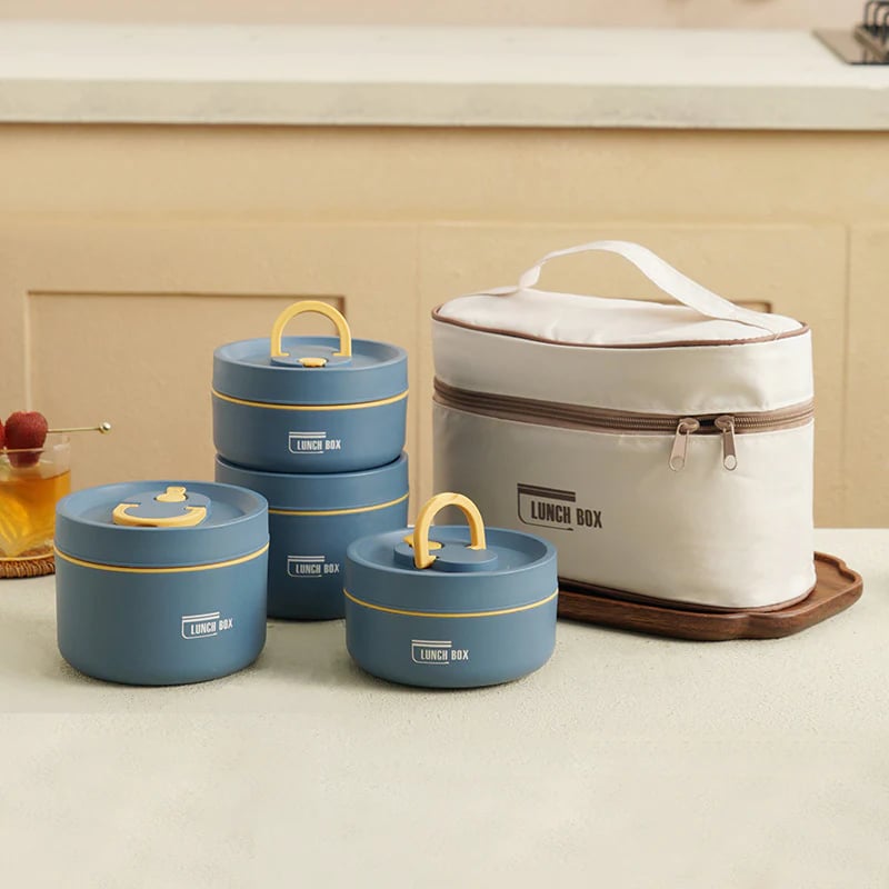 Insulated Lunchbox with Vacuum Technology – Keeps Food Warm Up to 4 Hours – Leak-Proof Stainless Steel Design – Ideal for School and Work | Sansoti
