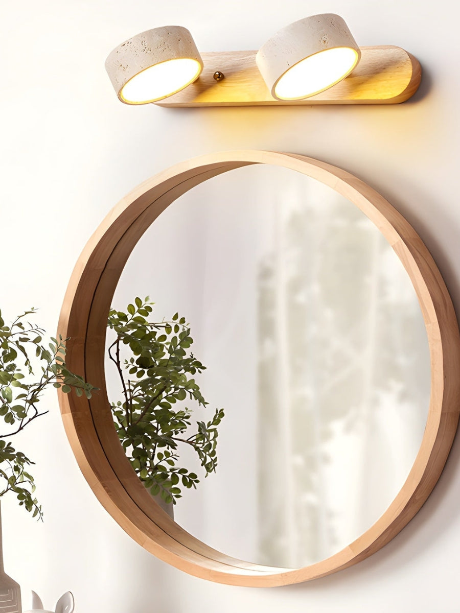Wall lamp with multiple light points natural stone modern bathroom lighting warm white cool white 2-3-4 lights stone fixture | Sansoti