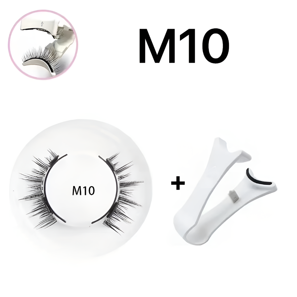 Set de faux cils magnétiques avec pince à épiler, réutilisables, application sans colle, aspect naturel | Sansoti