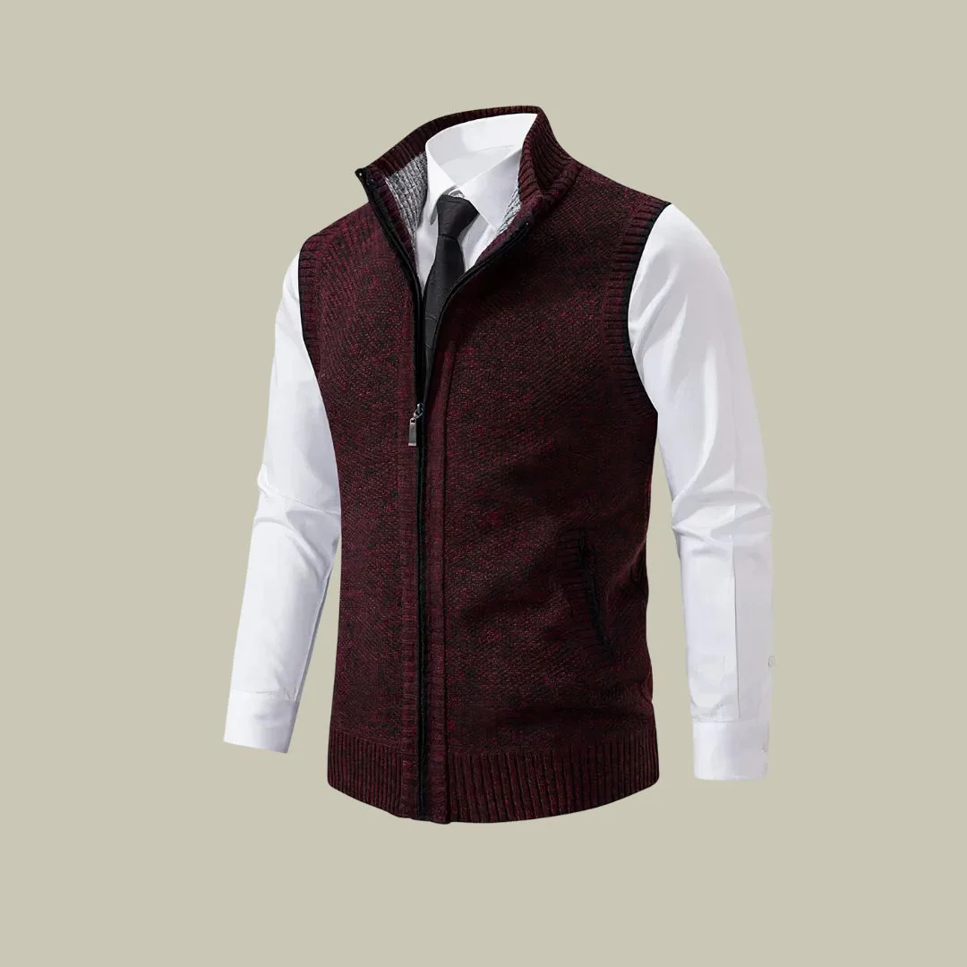 Geïsoleerd Bodywarmer Heren met Rits Mouwloos Warm Vest voor Winter Herfst Lente Laagjes Casual Outdoor | Sansoti