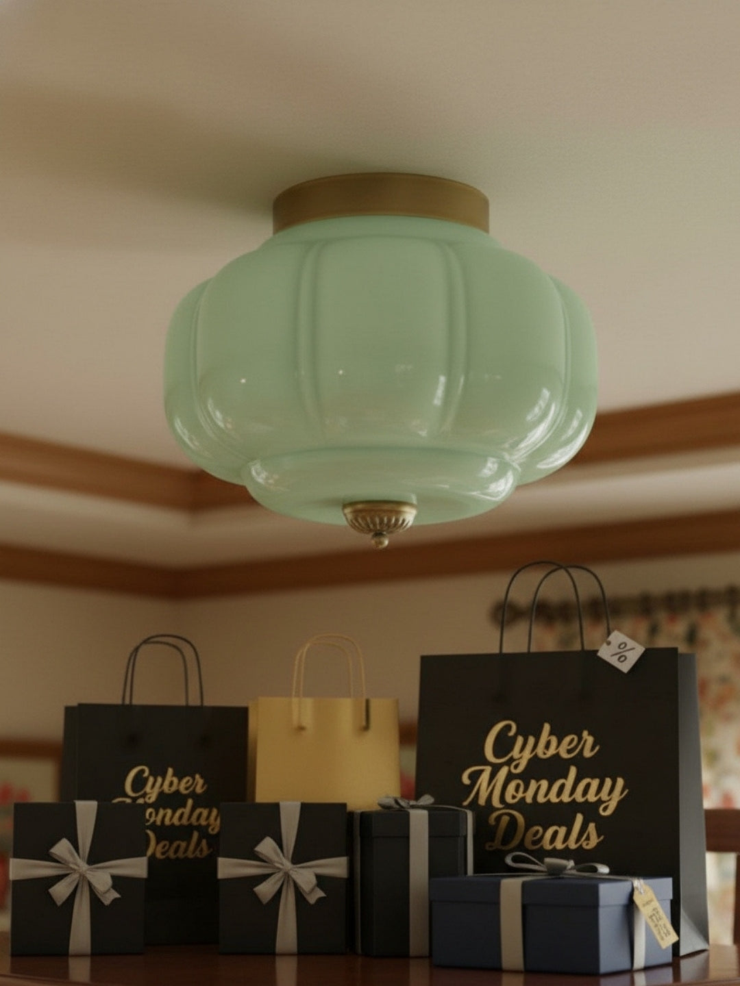 Deckenlampe Milchglas Glas-Schirm Moderne Beleuchtung Skandinavischer Stil Wohnzimmer Esszimmer Schlafzimmer Flush Mount | Sansoti