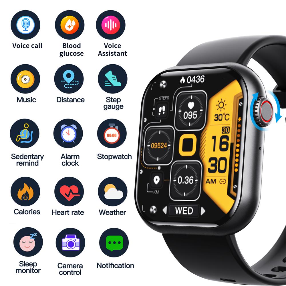 Gesundheits-Smartwatch mit Herzfrequenzmesser, Blutdruckmessung, Sauerstoffsättigung, Schlafüberwachung wasserdicht für Sport | Sansoti