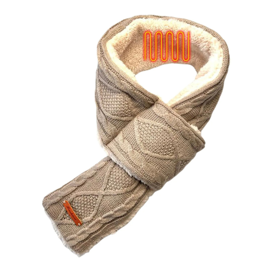 Bufanda térmica USB-C recargable para el cuello, 3 niveles de calor, unisex, lavable a máquina, suave y cálida | Sansoti