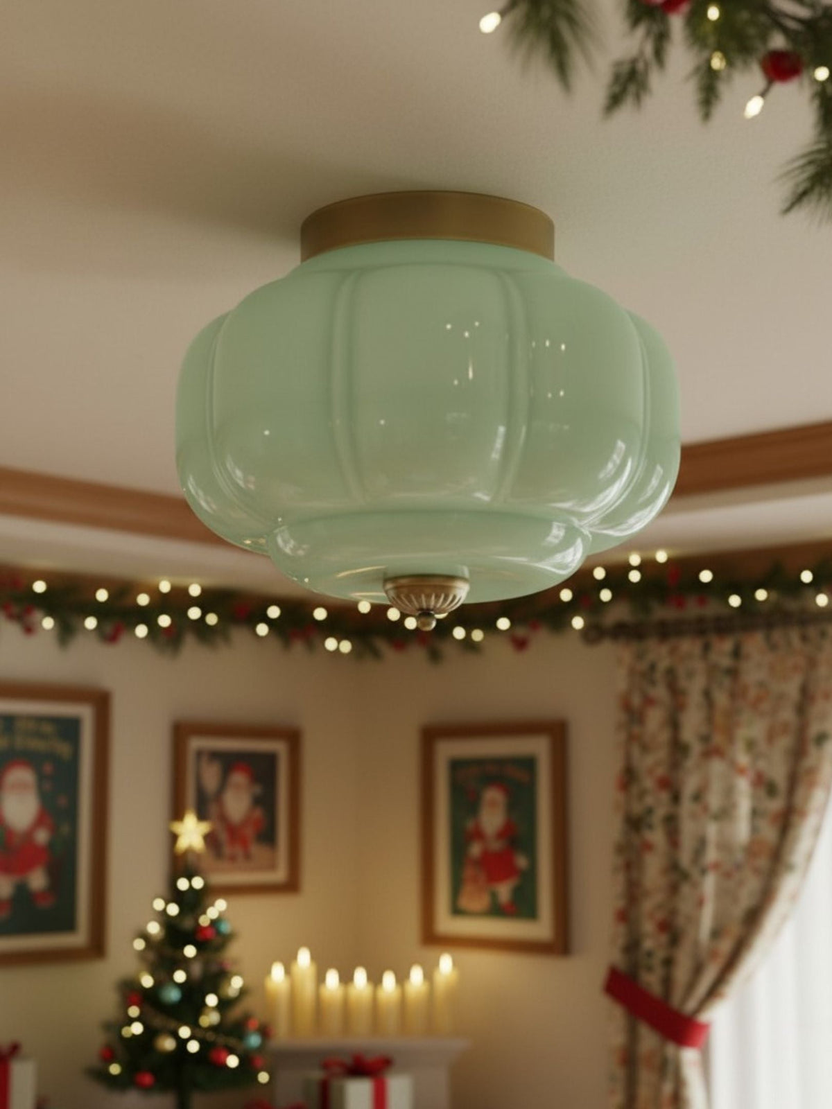 Deckenlampe Milchglas Glas-Schirm Moderne Beleuchtung Skandinavischer Stil Wohnzimmer Esszimmer Schlafzimmer Flush Mount | Sansoti