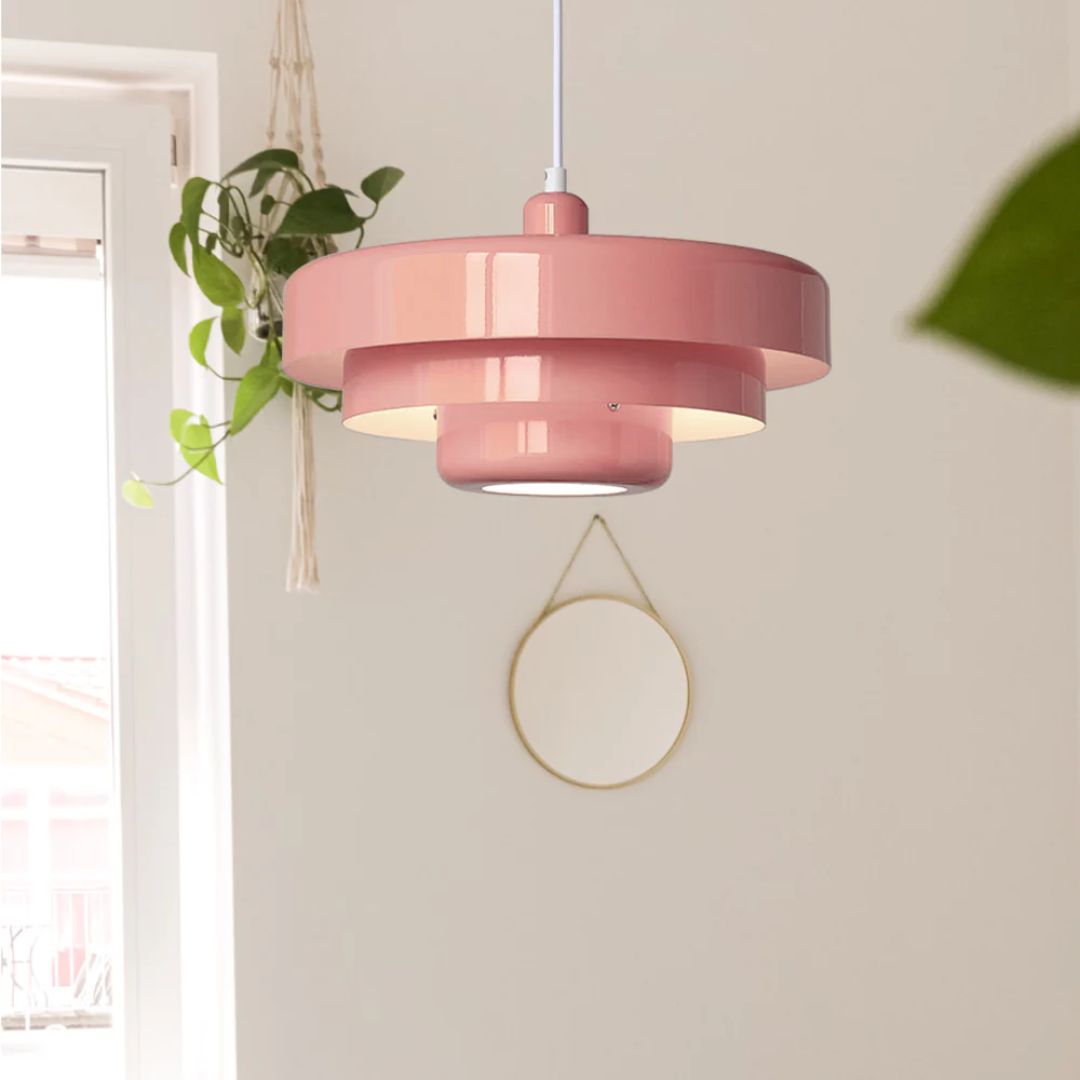 Hanglamp Metaal Gelaagd Ø35cm Oranje E27 Eettafel Woonkamer Retro Design Verlichting Industrieel Modern | Sansoti