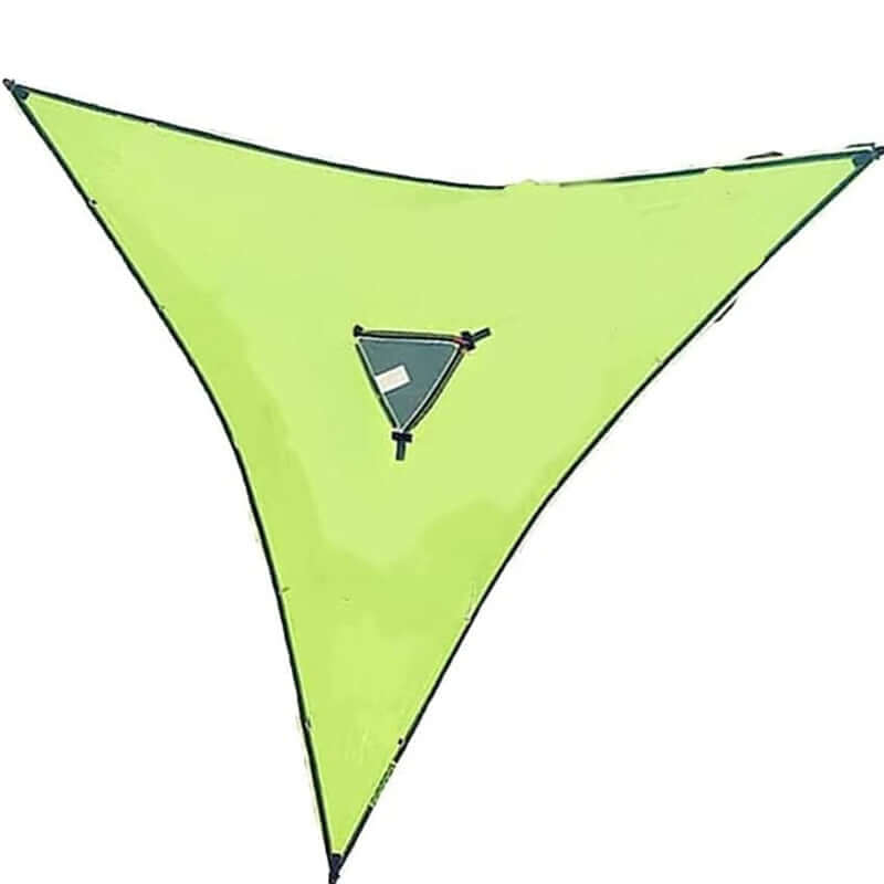 Triangular Hanging Camping Relax Mat for Multiple People – Airbed for 3 Points with Mounting Set 280x280 or 400x400 cm Green Black | Sansoti