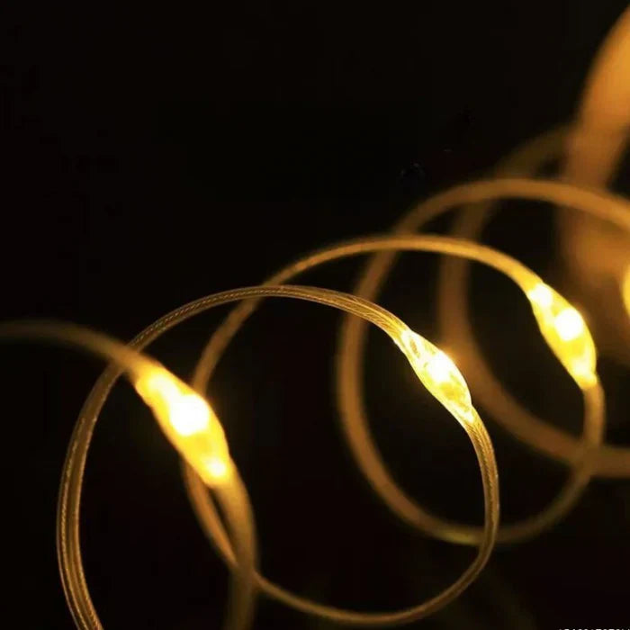 Rechargeable LED String Lights 10 meters 100 lights IP65 Waterproof 8 Modes USB Garden Camping Party Lighting | Sansoti