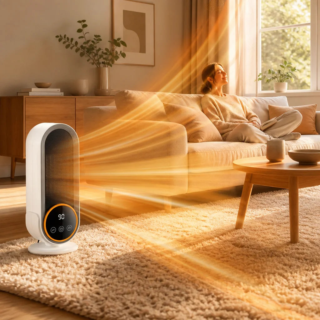 Draagbare Keramische Kachel Touch Bediening Kantelbeveiliging Energiezuinig Verwarmen Stille Werking | Sansoti