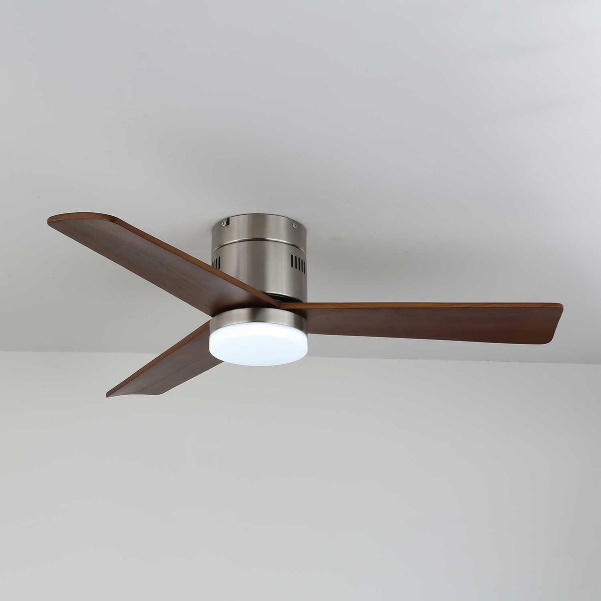 Plafondventilator met Verlichting Moderne Minimalistische Houtlook | Sansoti
