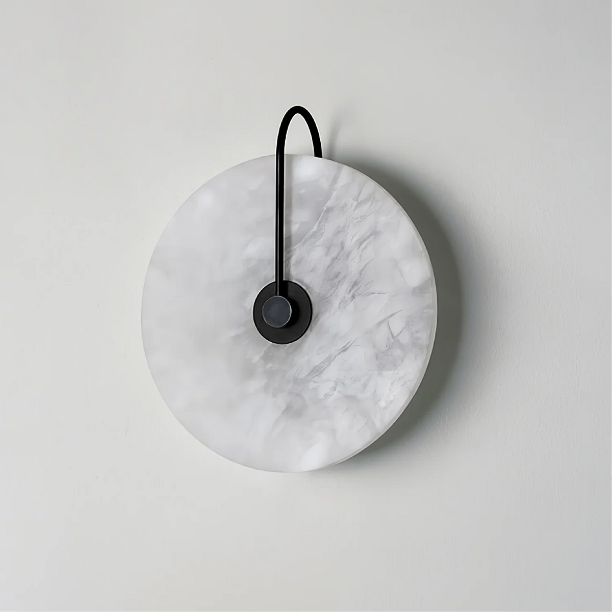 Alab Marble LED Wall Lamp Alabaster Round Gold Wall Lighting Bedroom Hall Modern Design Ambient Lighting | Sansoti