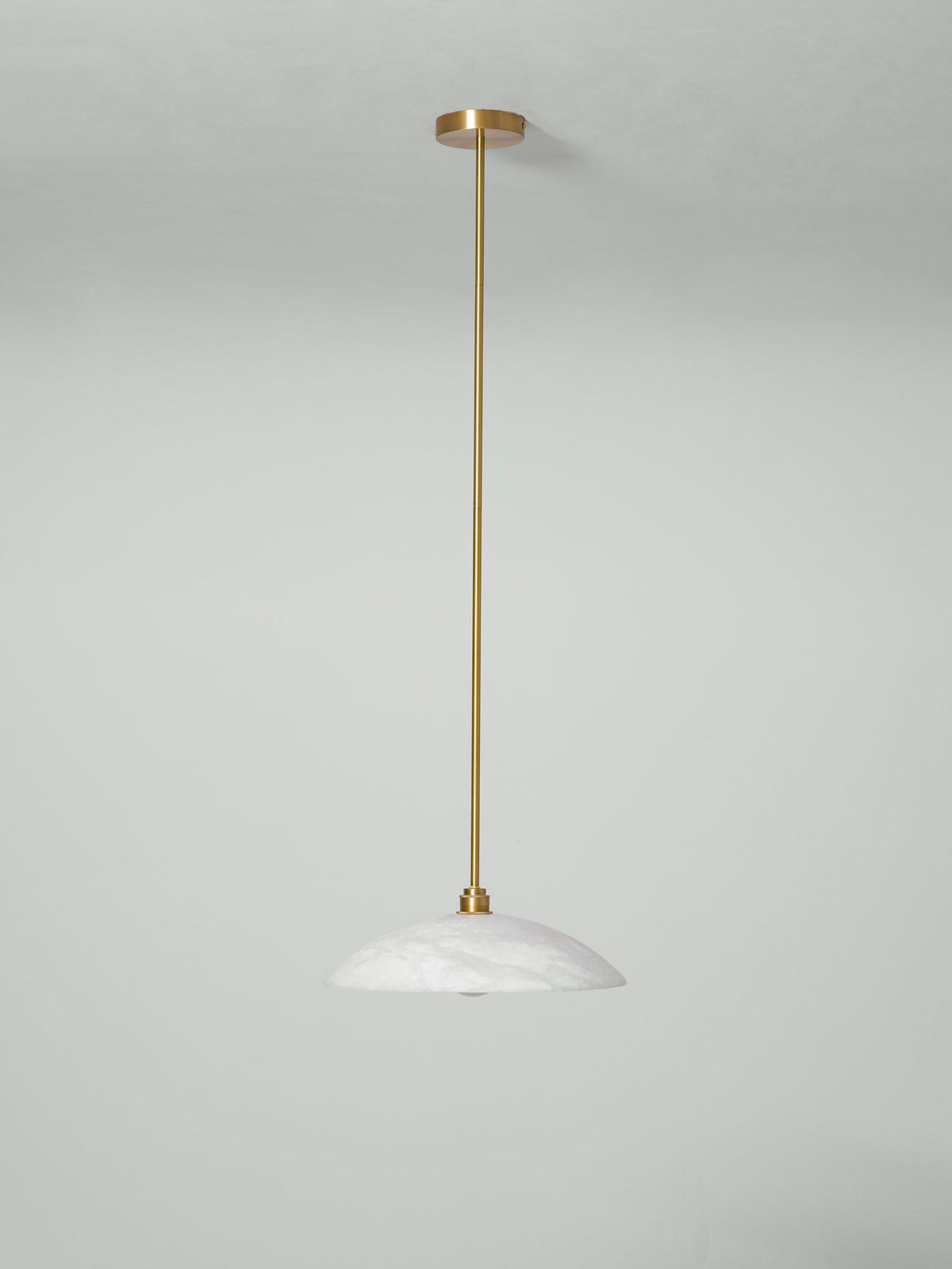 Koepelvormige Hanglamp Albast met Koperen Fitting – Ø30cm & Ø40cm – Natuursteen – Warme Uitstraling Eetkamer Keuken Woonkamer | Sansoti