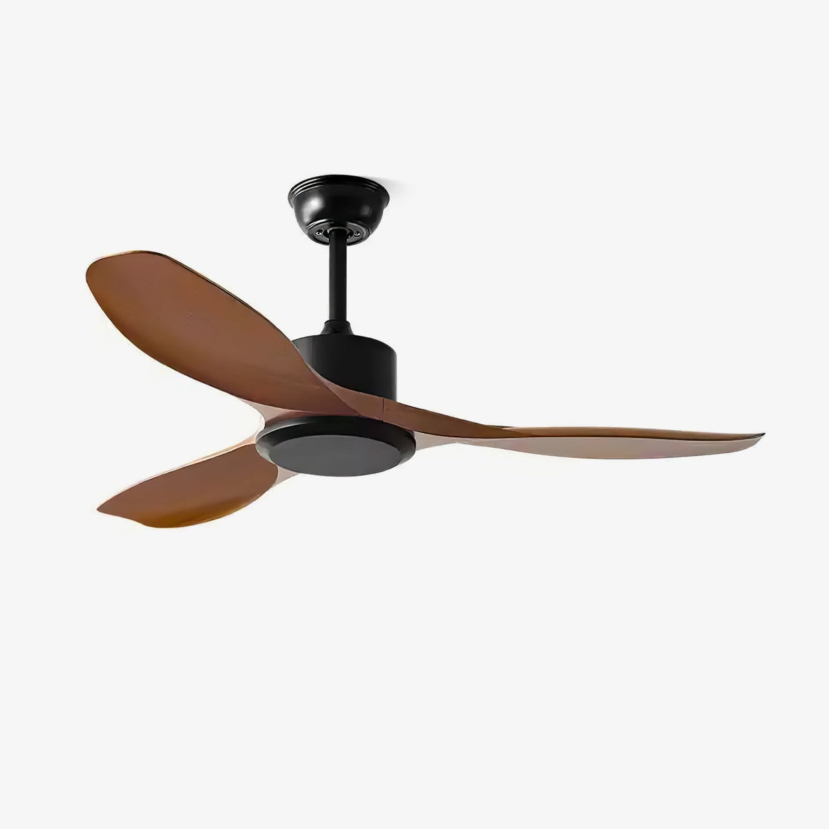 Minimalist ceiling fan Wood 106-132cm With remote control 5 speeds Reversible Copper Motor AC 110-240V | Sansoti