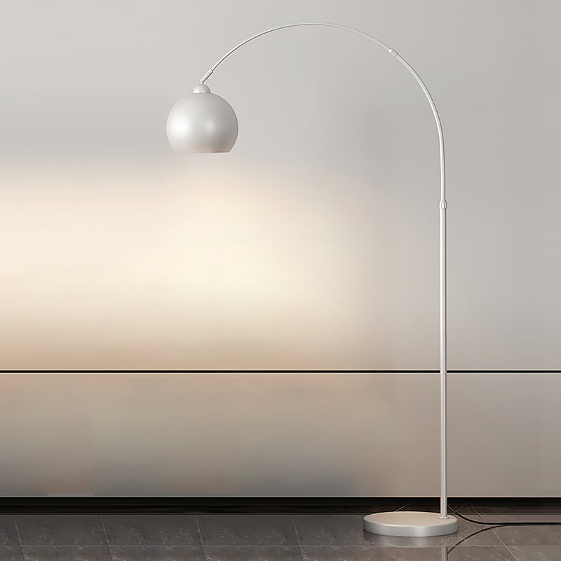 Adjustable Floor Lamp Metal Black Chrome White Telescopic Arm Reading Lamp Modern Design | Sansoti