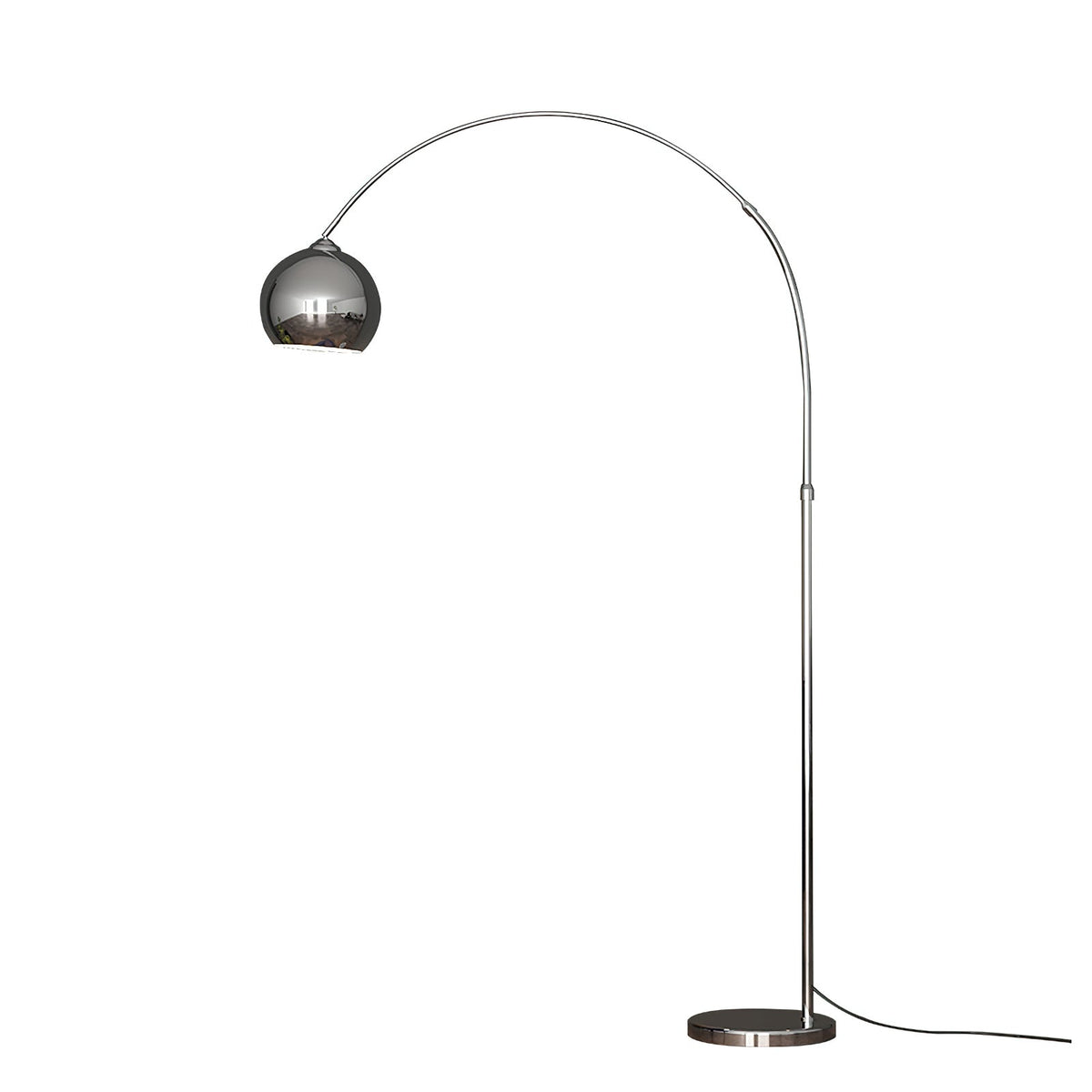 Adjustable Floor Lamp Metal Black Chrome White Telescopic Arm Reading Lamp Modern Design | Sansoti