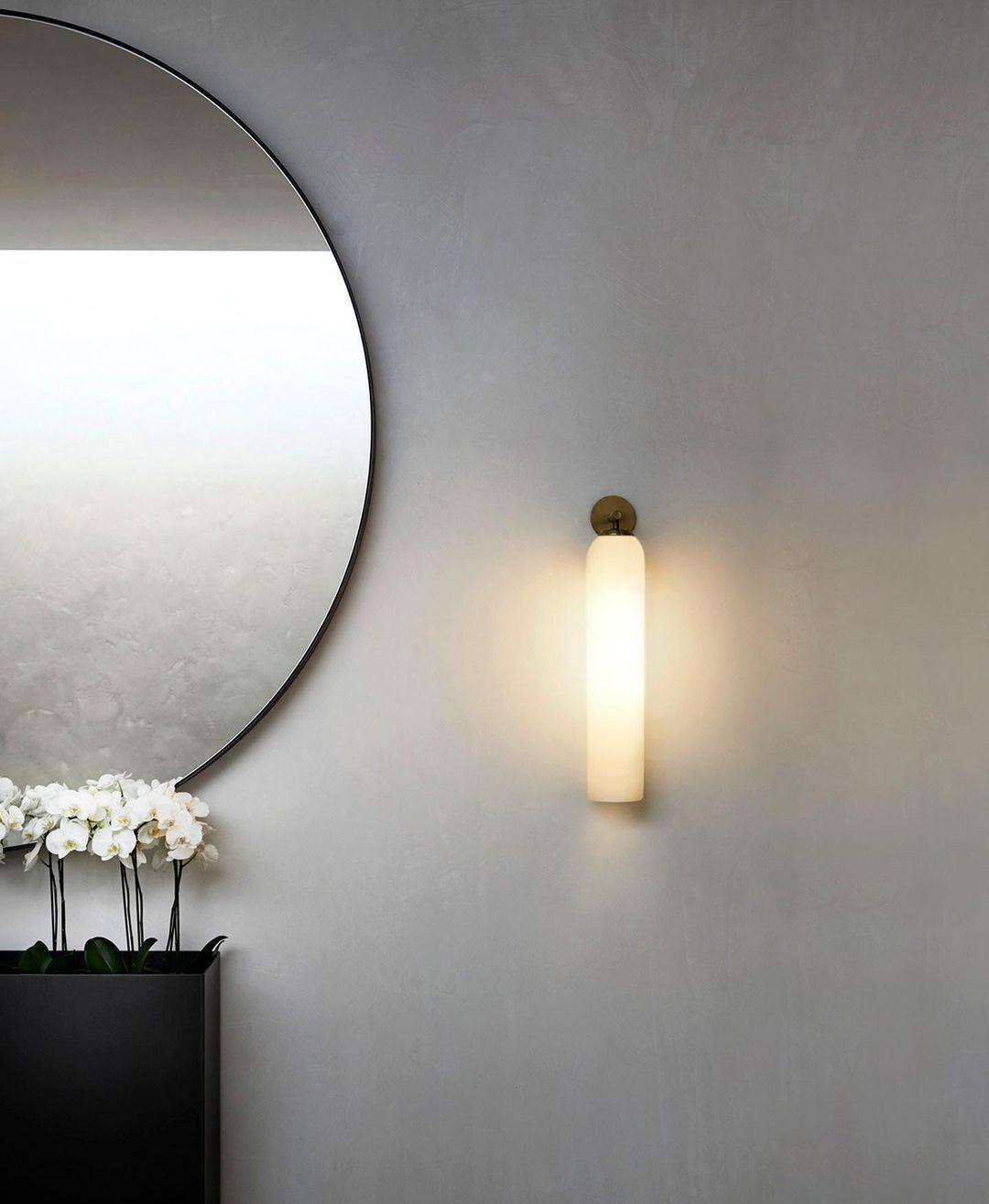 Glass Wall Lamp with Cylinder Shape – Elegant Indoor Wall Lighting | Sansoti