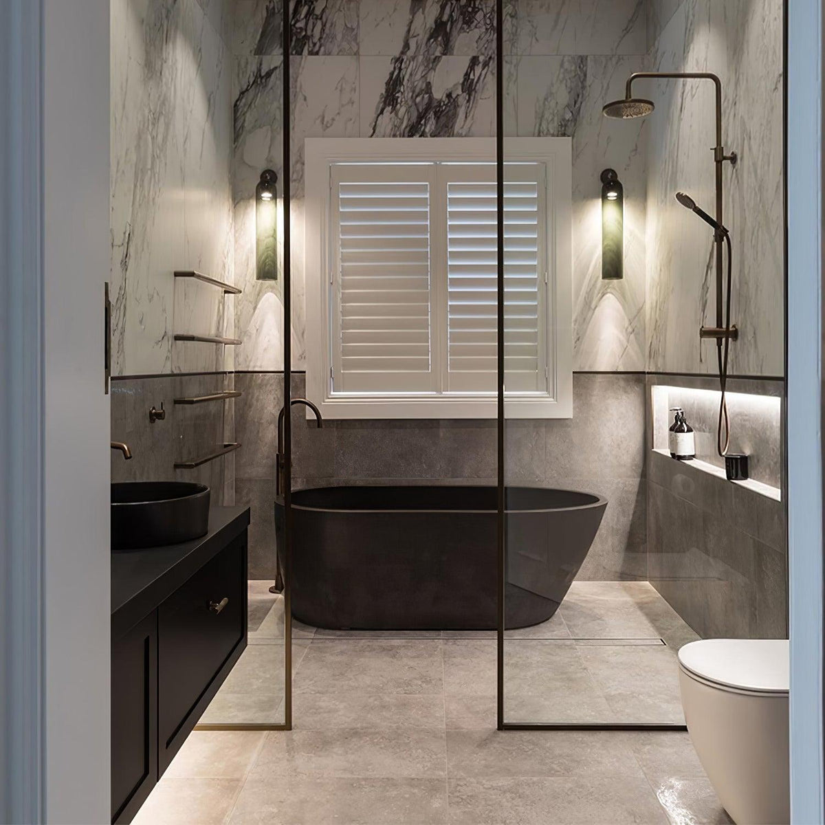 Glass Wall Lamp with Cylinder Shape – Elegant Indoor Wall Lighting | Sansoti