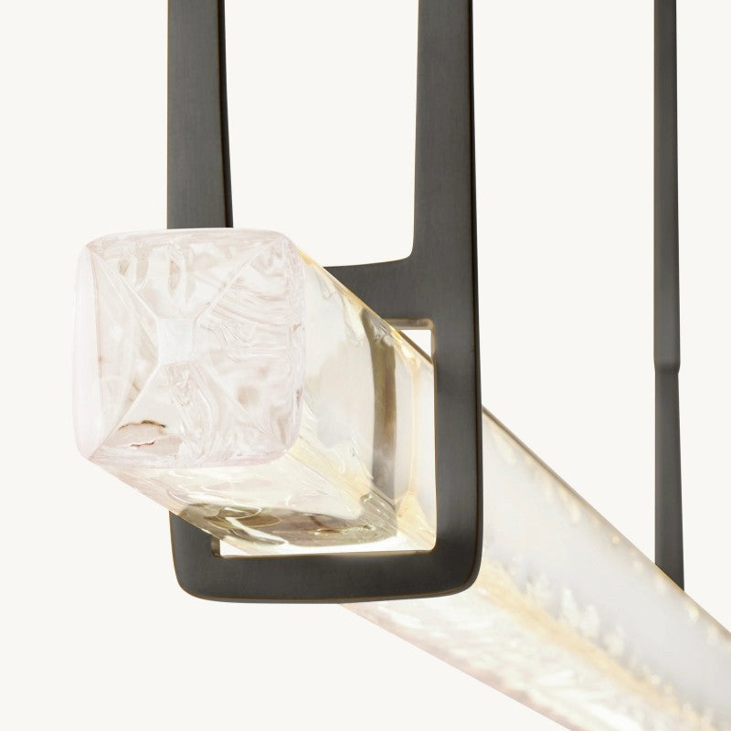 Kristallkronleuchter LED 152cm Messing Bronze Nickel Esszimmer Wohnzimmer Flur Eingangsbereich Designbeleuchtung | Sansoti