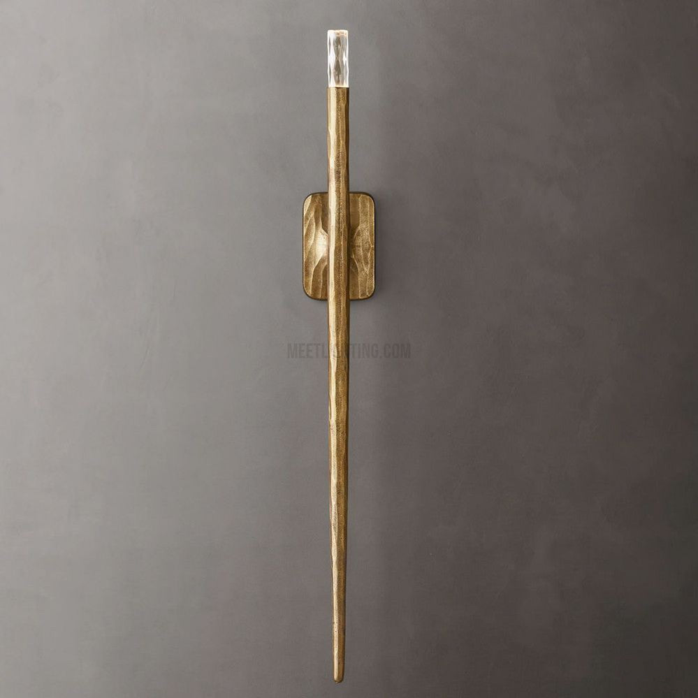 Forged Iron Wall Light Vertical Modern Design Brass Bronze Tin for Living Room Bedroom Hallway Entryway | Sansoti