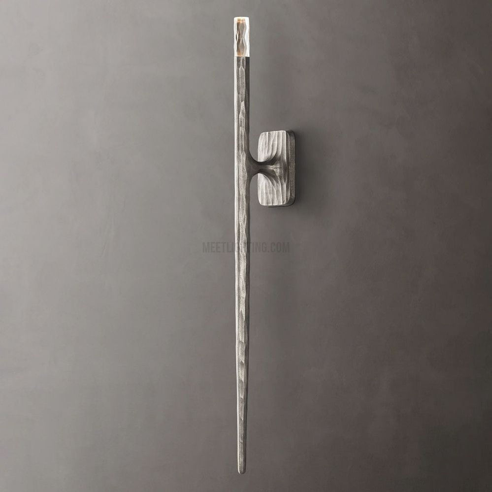 Forged Iron Wall Light Vertical Modern Design Brass Bronze Tin for Living Room Bedroom Hallway Entryway | Sansoti