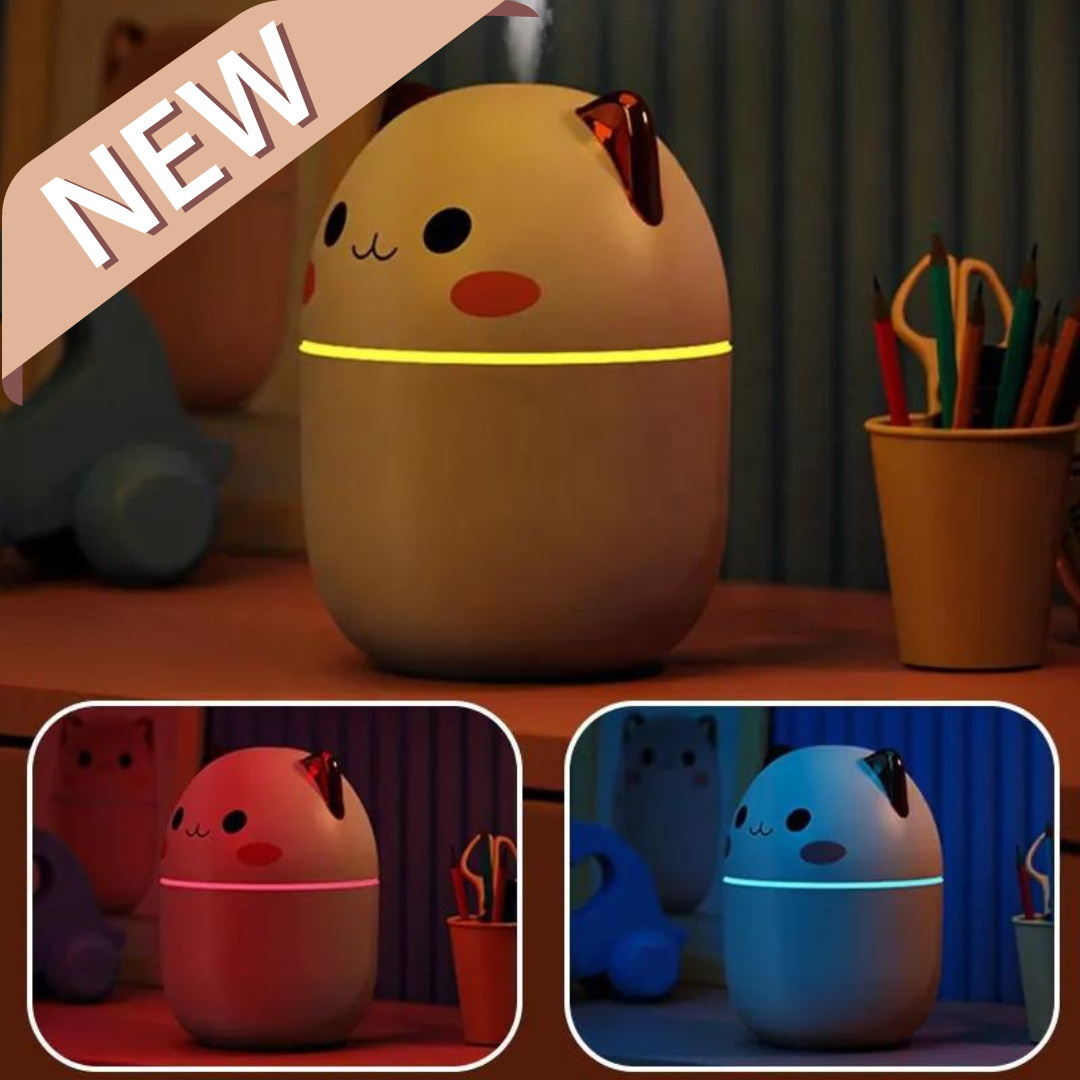 Cat Humidifier with LED Night Light – 250ml Humidification for Bedroom, Office, Children's Room | Sansoti