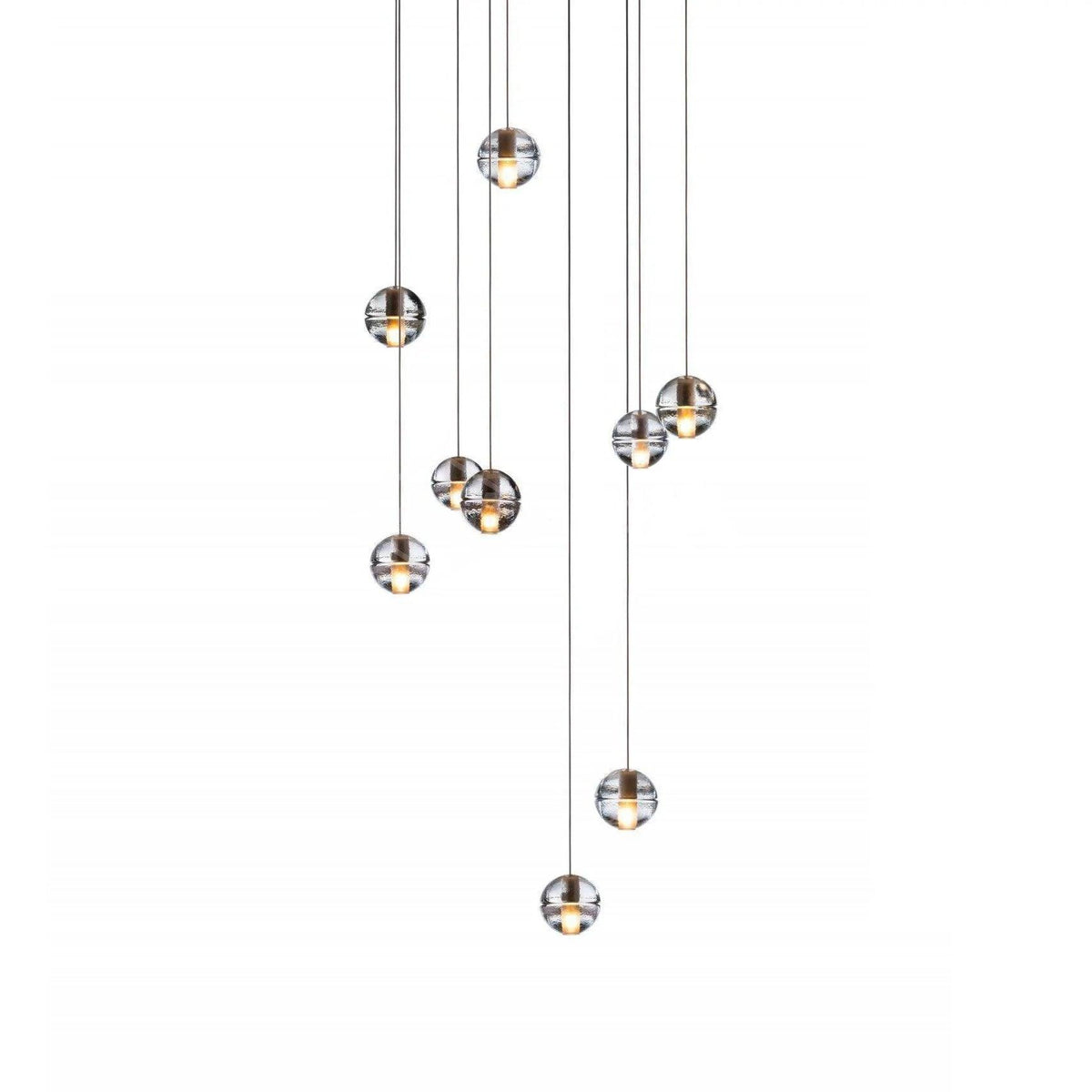 Crystal Cluster Pendant Lights Multiple Spheres Chrome Ceiling Lighting Modern Design Dining Room Living Room | Sansoti
