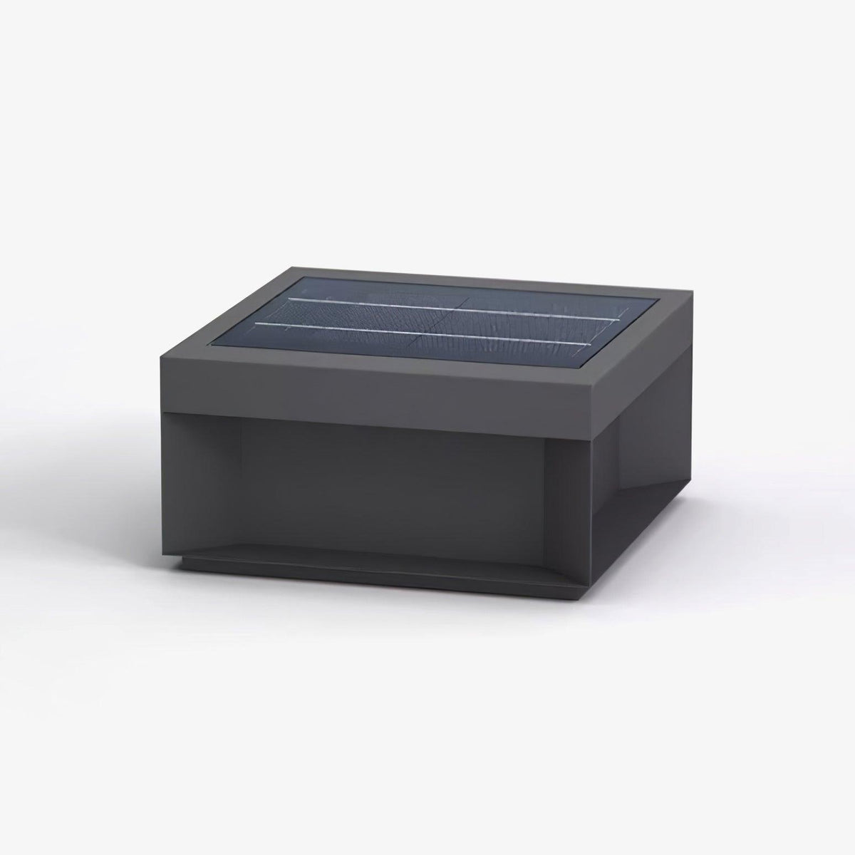 Éclairage solaire sur poteau de jardin moderne IP65 aluminium noir éclairage de chemin étanche pour jardin, allée, terrasse | Sansoti