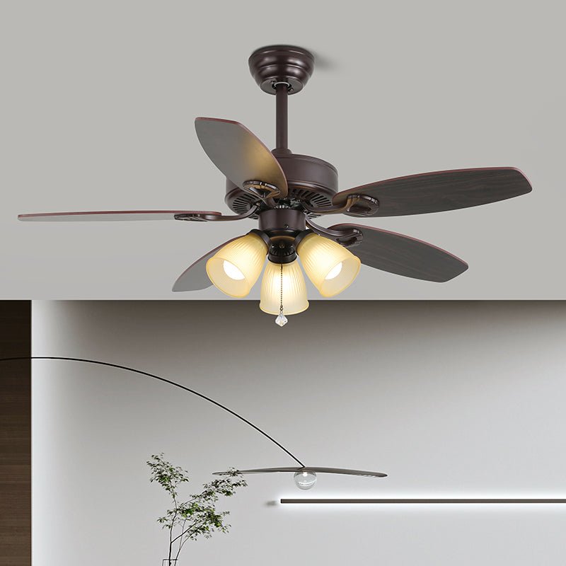 Vintage Plafondventilator met Verlichting 107cm | Sansoti