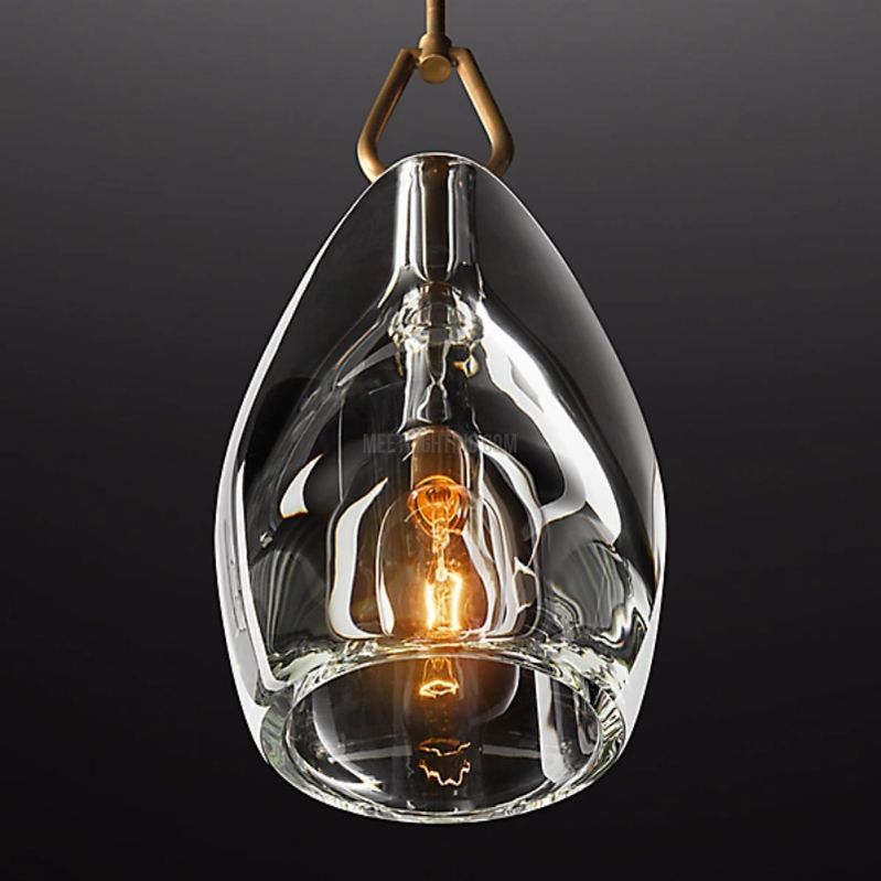 Kristallen Hanglamp met Glazen Kap Verstelbaar Messing Nikkel Zwart Eetkamer Woonkamer Plafondverlichting | Sansoti