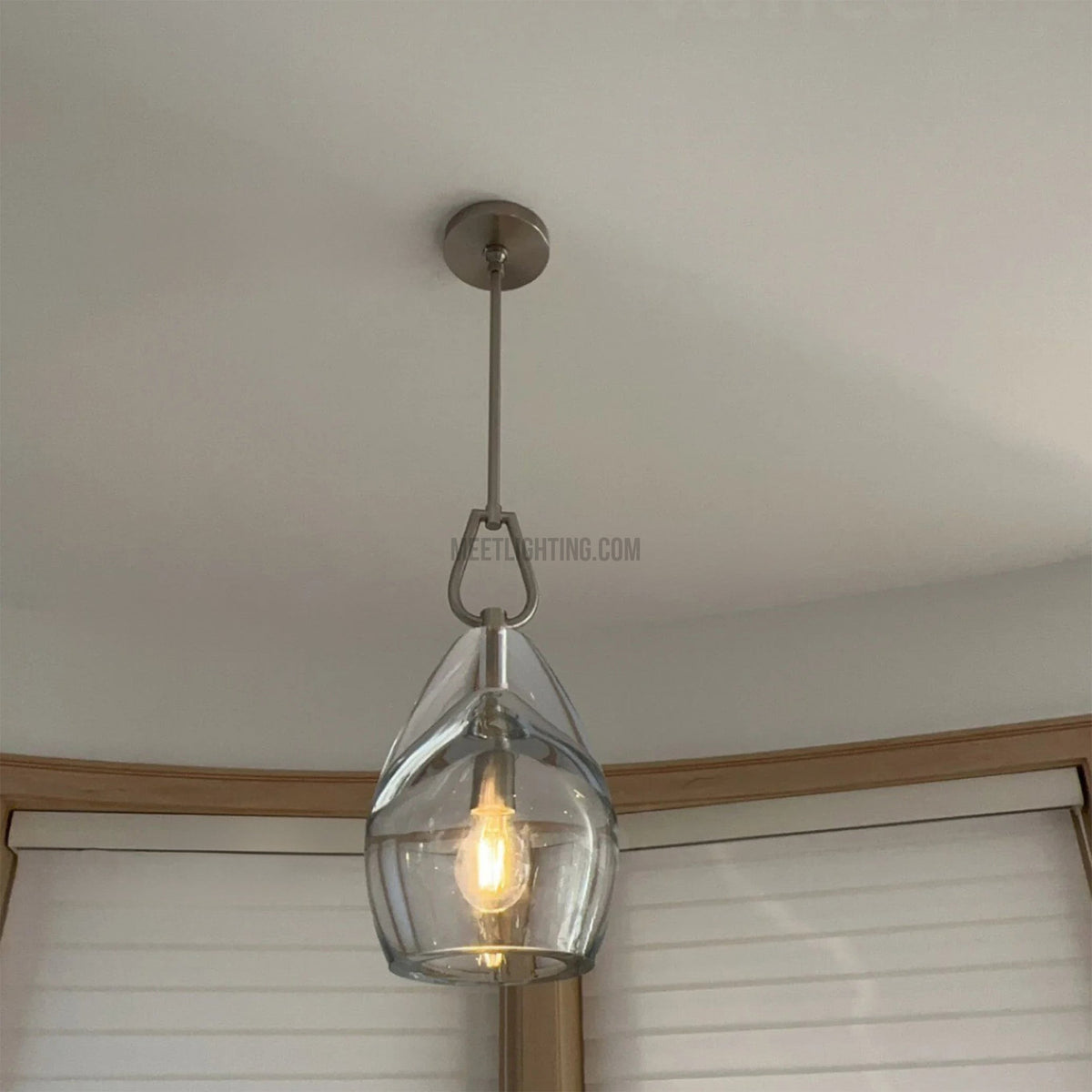 Kristallen Hanglamp met Glazen Kap Verstelbaar Messing Nikkel Zwart Eetkamer Woonkamer Plafondverlichting | Sansoti