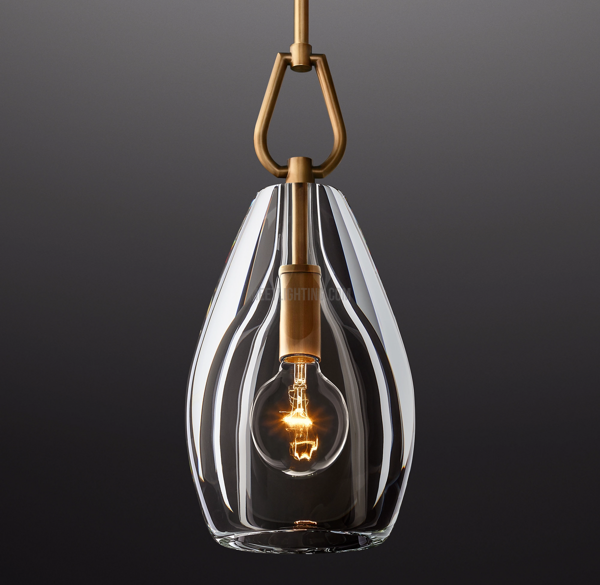 Suspension en cristal avec abat-jour en verre, réglable, laiton, nickel, noir, salle à manger, salon, plafonnier | Sansoti