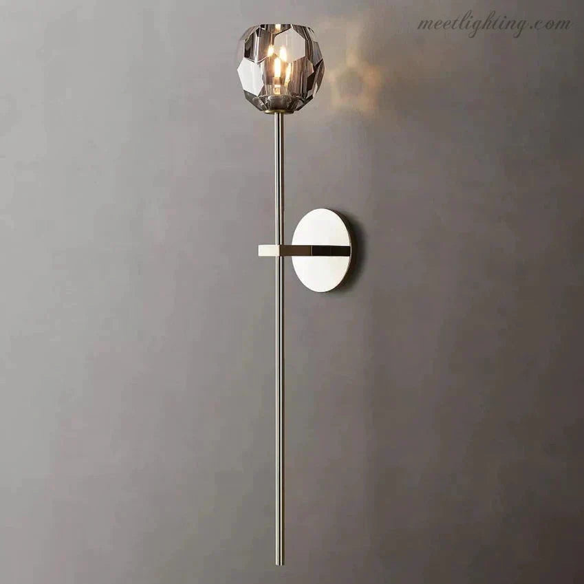 Kristallen Wandlamp met Messing Armatuur 28cm Hoog G9 Fitting voor Woonkamer Slaapkamer Entree Gangverlichting | Sansoti