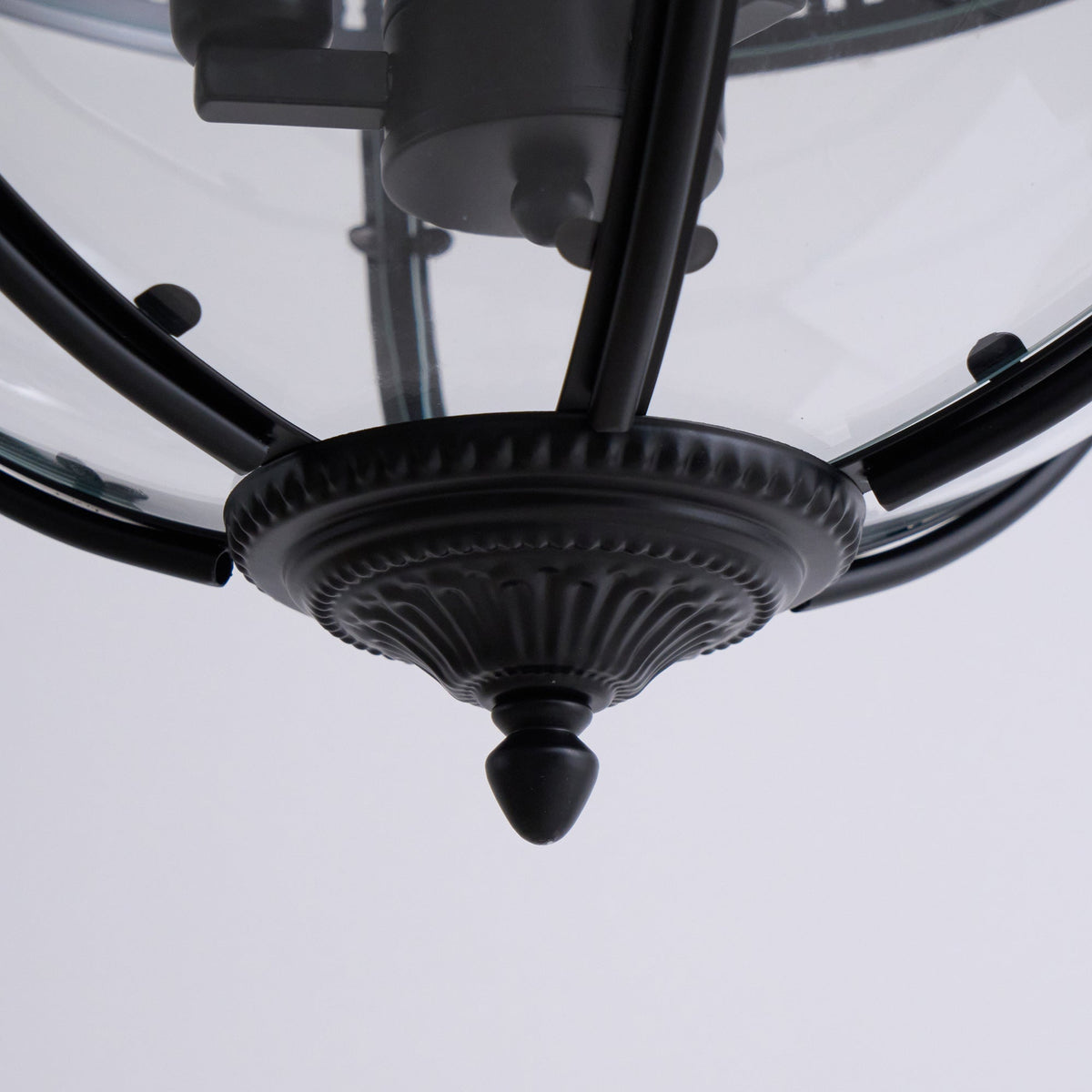 Barok Hanglamp met Glazen Kappen en Gouden Afwerking – Luxe Design Kroonluchter 3-Lichts | Sansoti