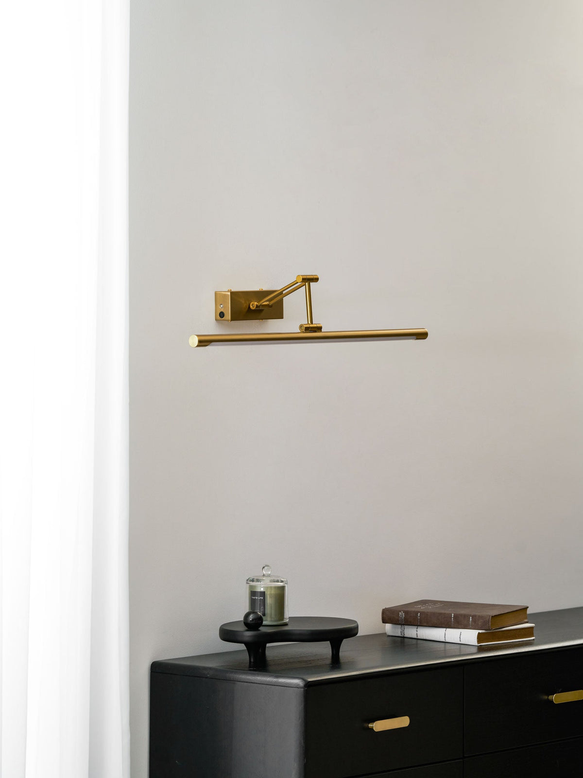 Éclairage rechargeable pour tableaux, doré, avec lampe sans fil USB pour cadre, art, photos et mur | Sansoti