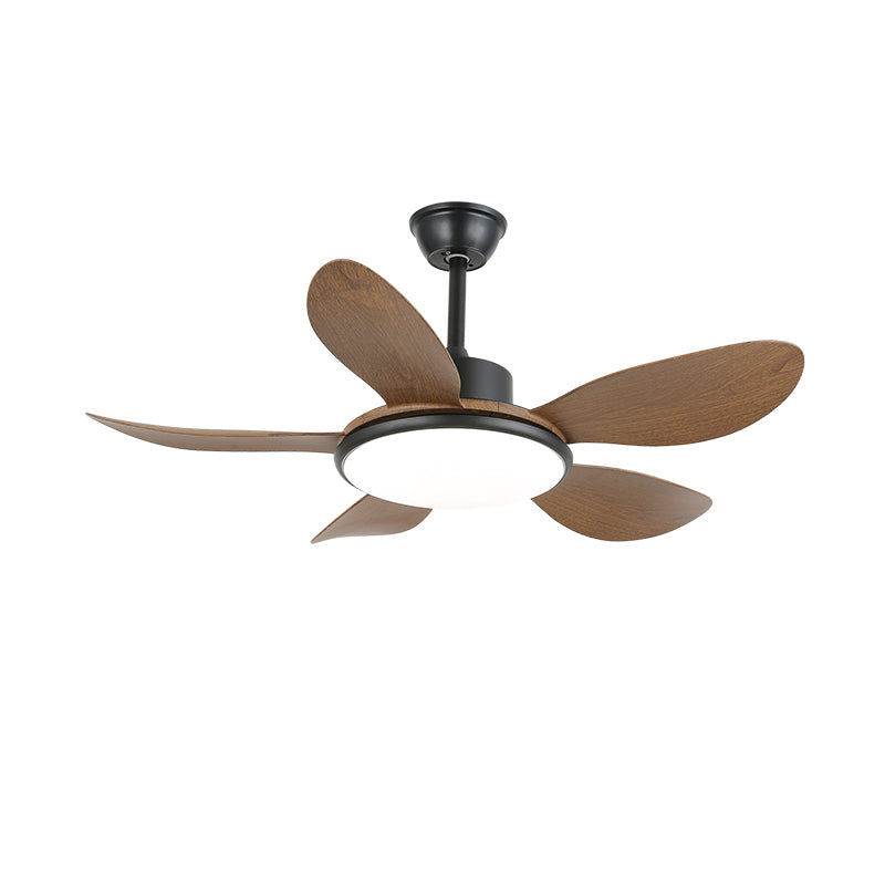 Ceiling Fan with LED Lighting and Remote Control | Scandinavian Design with Wood Grain Finish | Sansoti