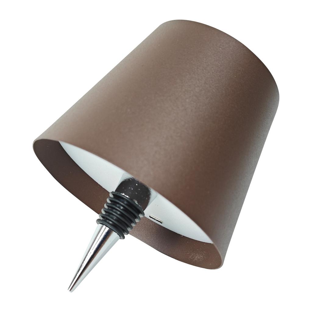 Wireless Dimmable LED Bottle Lamp Modern Design Rechargeable USB-C White Black Brown Gold | Sansoti