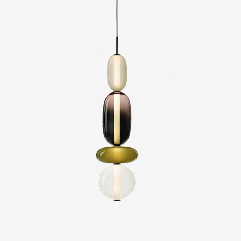 Pendelleuchte mit LED-Glaskugel, dimmbar, mit Fernbedienung, Metall und Acryl, für Esszimmer und Wohnzimmer, modernes stimmungsvolles Design | Sansoti