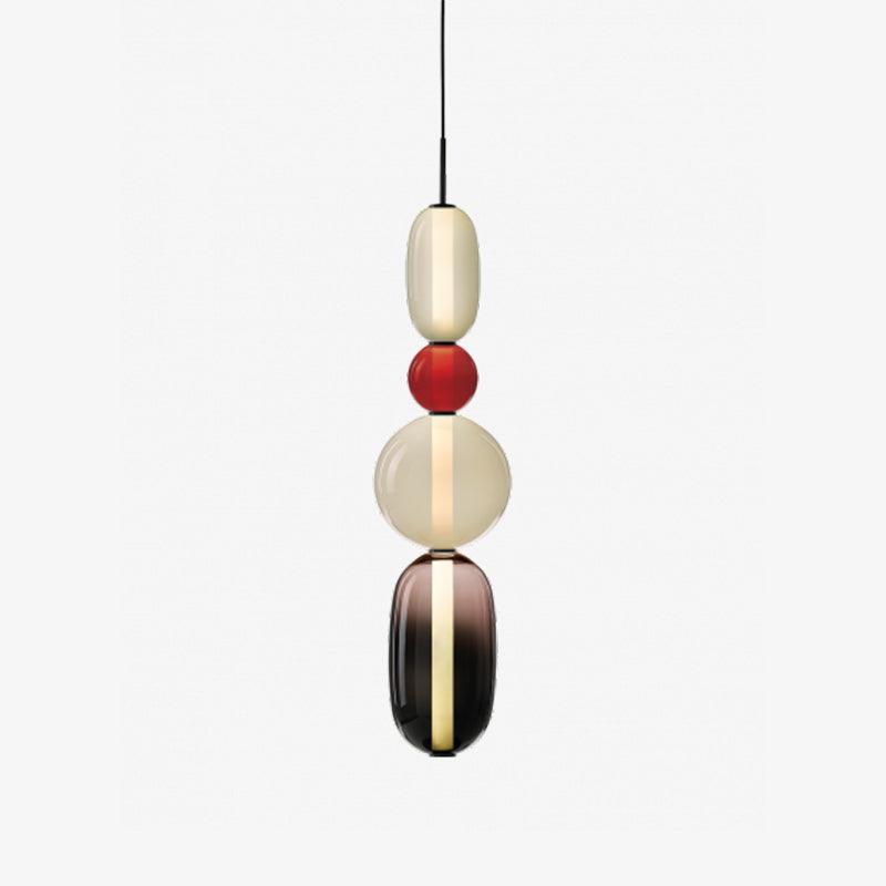Pendelleuchte mit LED-Glaskugel, dimmbar, mit Fernbedienung, Metall und Acryl, für Esszimmer und Wohnzimmer, modernes stimmungsvolles Design | Sansoti