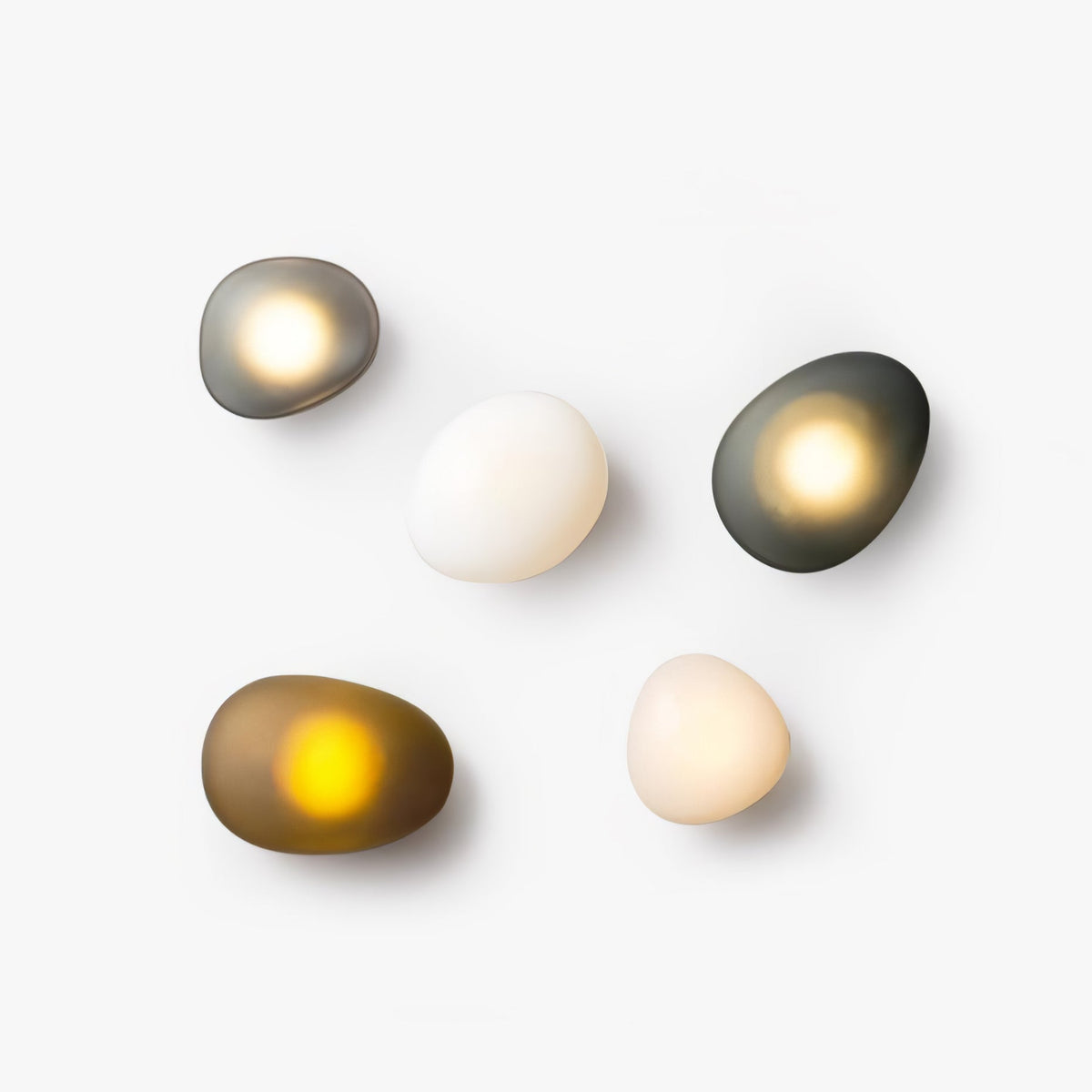 Glass Wall Light with Hand-Blown Bubble Glass – Sculptural Lighting, Scandinavian Design – Available in 4 Unique Models & 4 Colors | Sansoti
