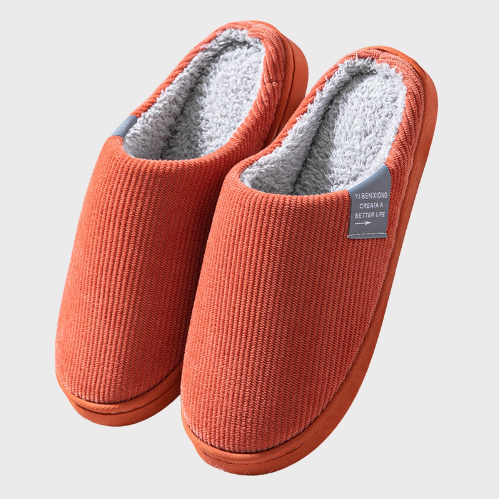 Warm House Slippers with Soft Lining for Cold Days - Comfortable Slip-On Model for Women and Men, Non-Slip | Sansoti