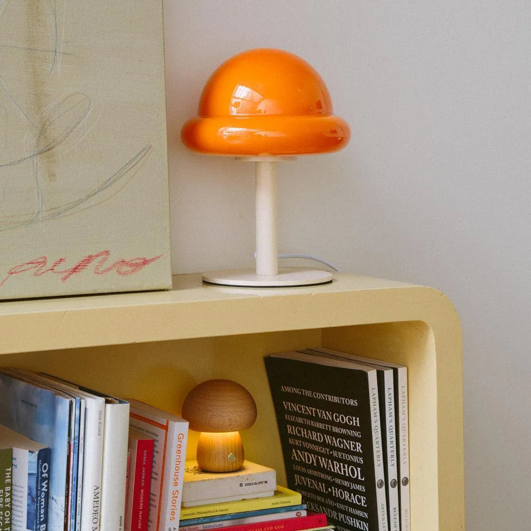 Table Lamp Glass Metal Playful 28cm Mint Green Yellow Ambient Lighting Living Room Modern | Sansoti
