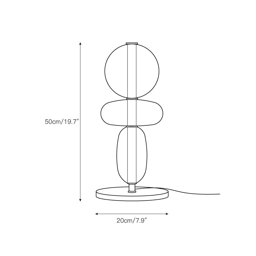 Designer Table Lamp Colored Glass Acrylic Dimmable LED Remote Control Decorative Modern Ambient Lighting Interior | Sansoti