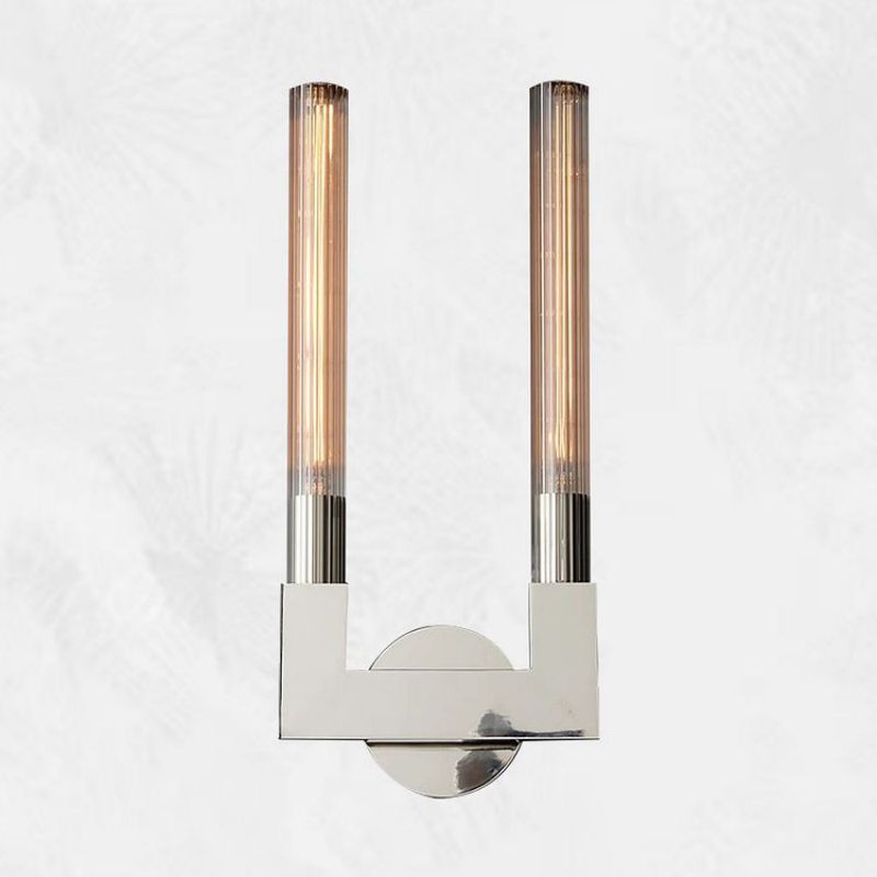 Glas-Wandleuchte als Kerzenhalter Messing Schwarz Nickel Wohnzimmer Schlafzimmer Esszimmer Dimmbar Designbeleuchtung | Sansoti
