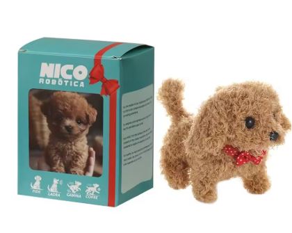 Robotspeelgoed Hond Interactief Loopt Blaft Staart Kwispelt Pluche Cadeau | Sansoti