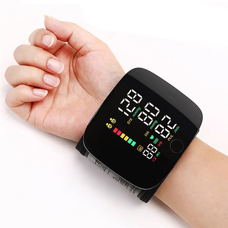 Portable Wrist Blood Pressure Monitor Rechargeable with Voice Function Digital Home Healthcare Blood Pressure Monitor | Sansoti