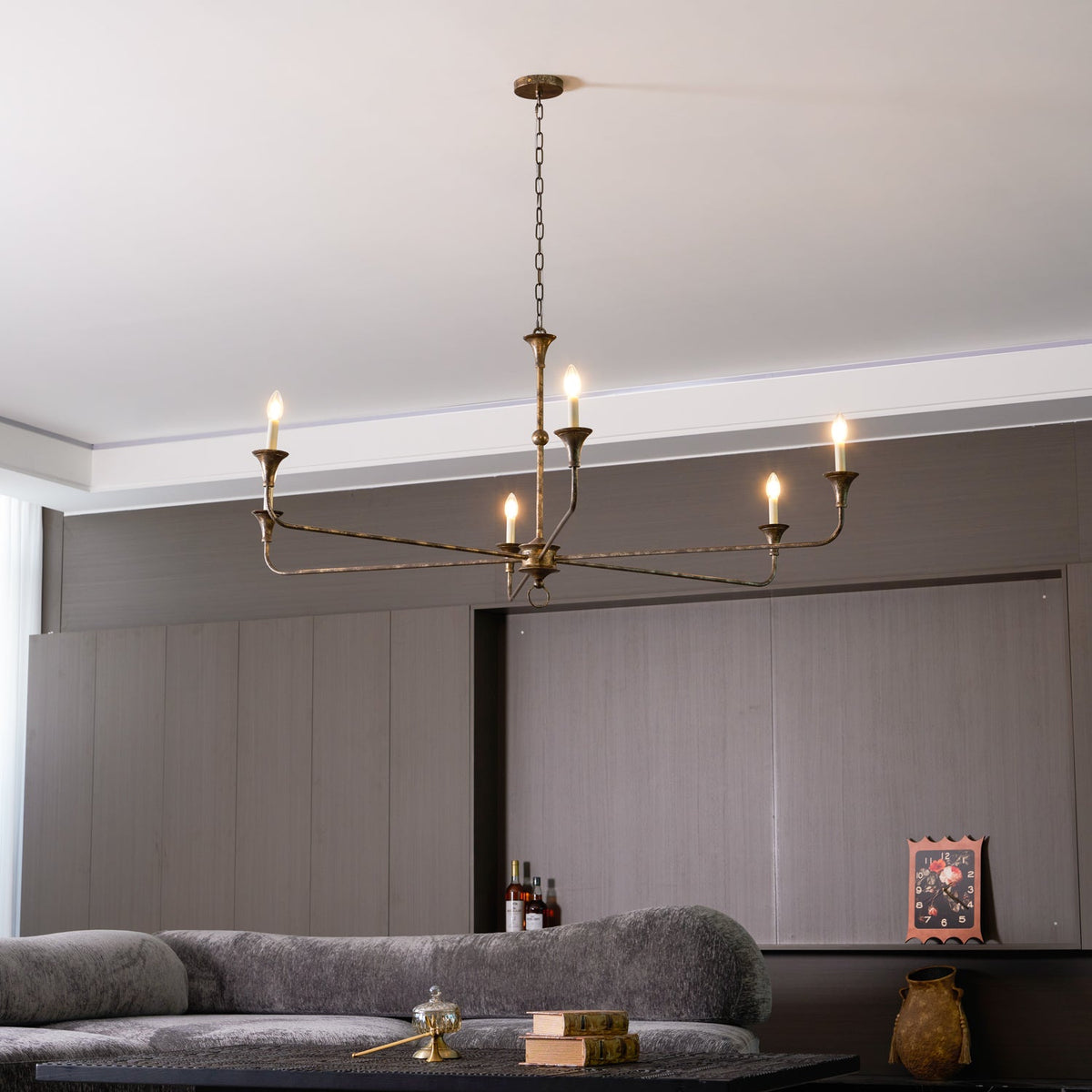 Kaarslamp Kroonluchter Messing Metaal Goud Zwart Wit Nikkel Woonkamer Eetkamer 5 6 Armen Hanglamp Vintage Kaarsenkroonluchter | Sansoti