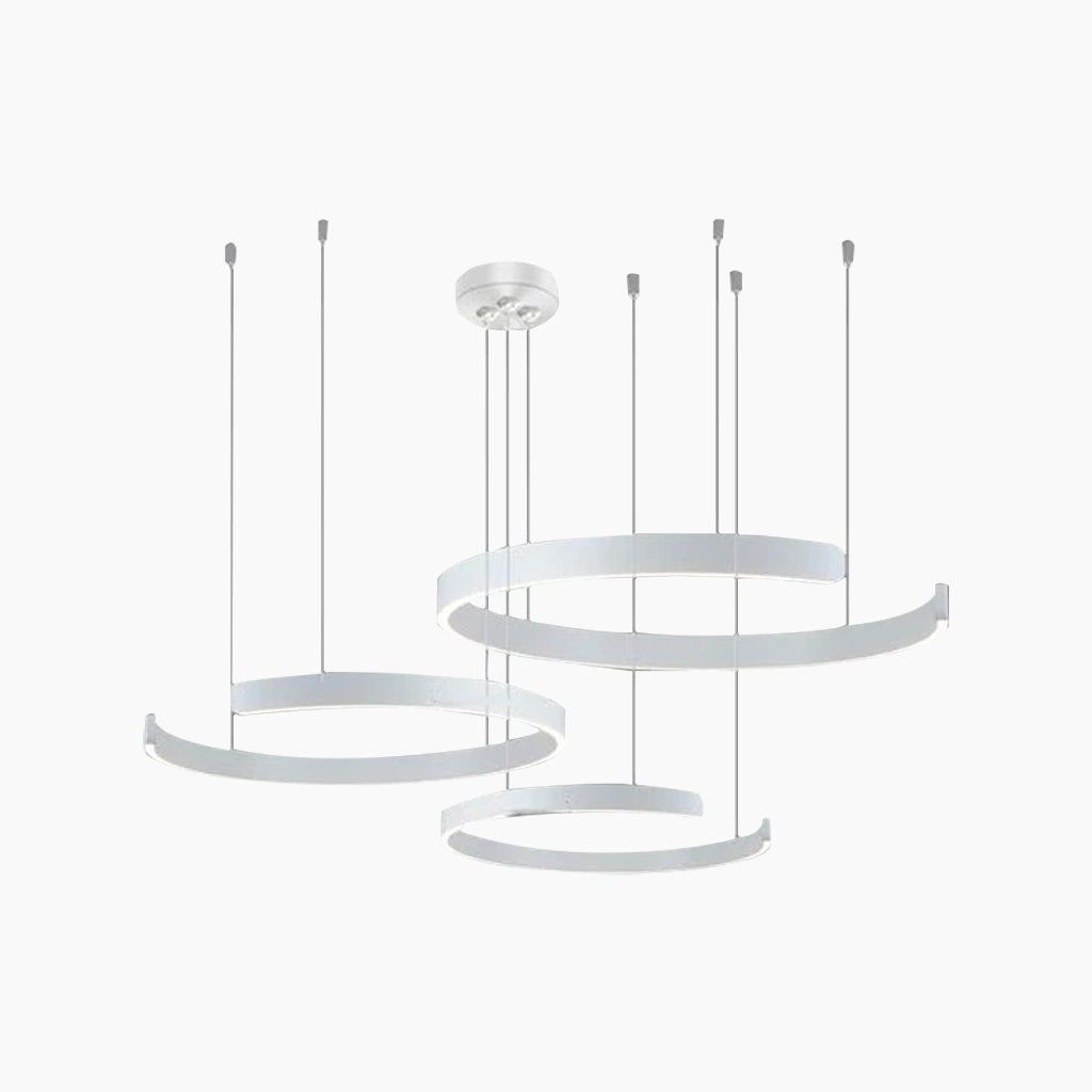LED-Ringleuchte Dimmbar mit Fernbedienung Schwarz Gold Weiß Modernes Design für Wohnzimmer und Esszimmer | Sansoti
