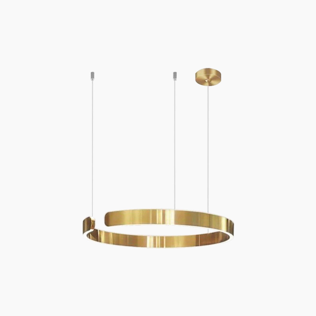 LED-Ringleuchte Dimmbar mit Fernbedienung Schwarz Gold Weiß Modernes Design für Wohnzimmer und Esszimmer | Sansoti