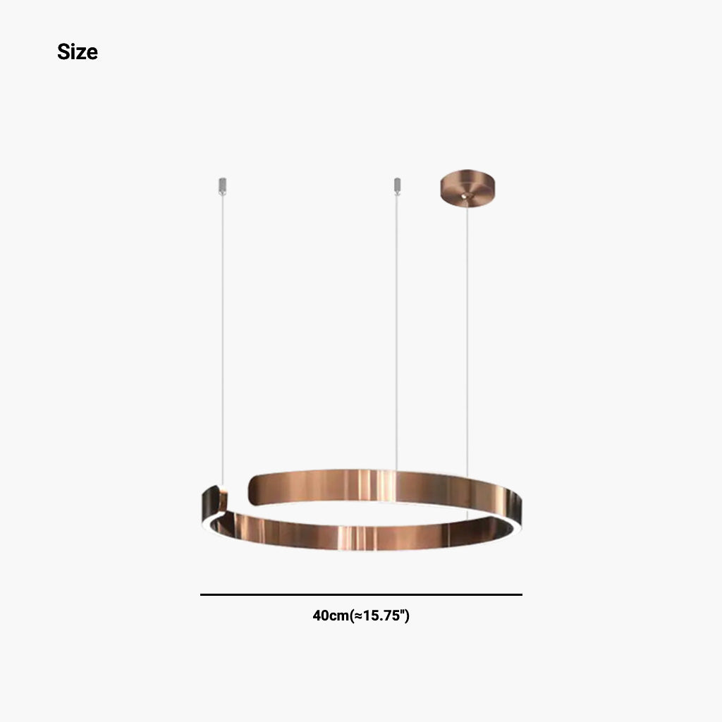 LED-Ringleuchte Dimmbar mit Fernbedienung Schwarz Gold Weiß Modernes Design für Wohnzimmer und Esszimmer | Sansoti