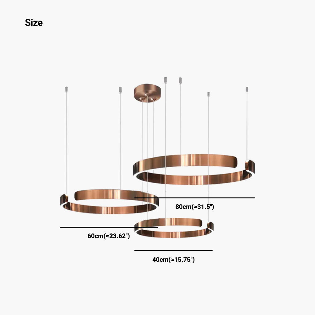 LED-Ringleuchte Dimmbar mit Fernbedienung Schwarz Gold Weiß Modernes Design für Wohnzimmer und Esszimmer | Sansoti
